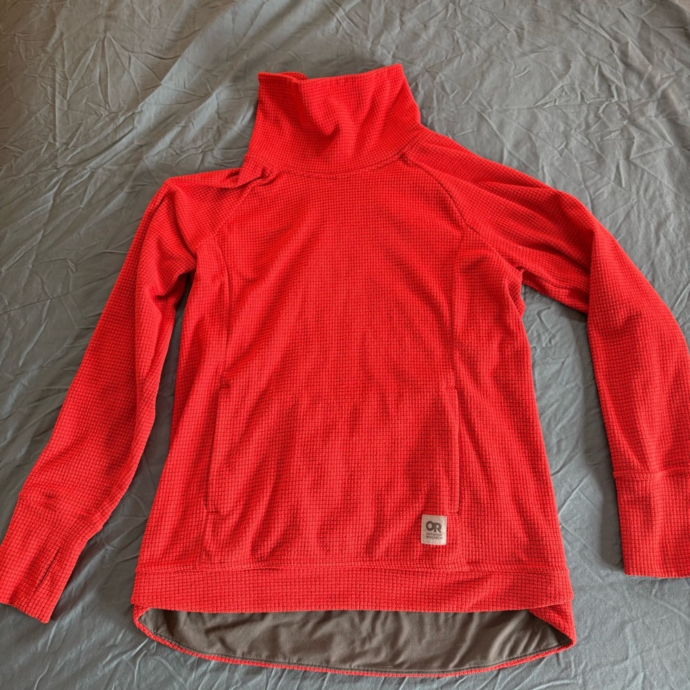 Outdoor Research Women's Red Microgrid Fleece Sweater